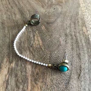 Turquoise Stud with Cuff
